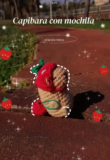 Capibara con mochila